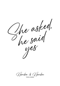 He said yes