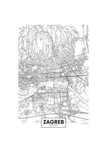 Mapa de Zagreb