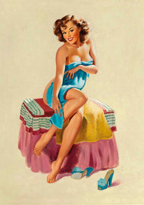 Pin Up Toalla azul